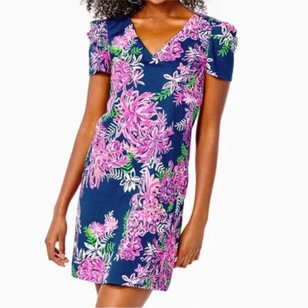 Lilly Pulitzer Floral V-Neck Dress